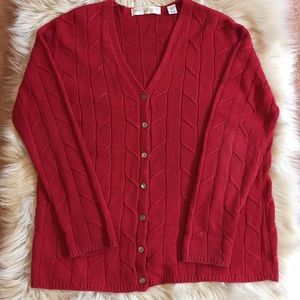 Beautiful Red Silk Cardigan